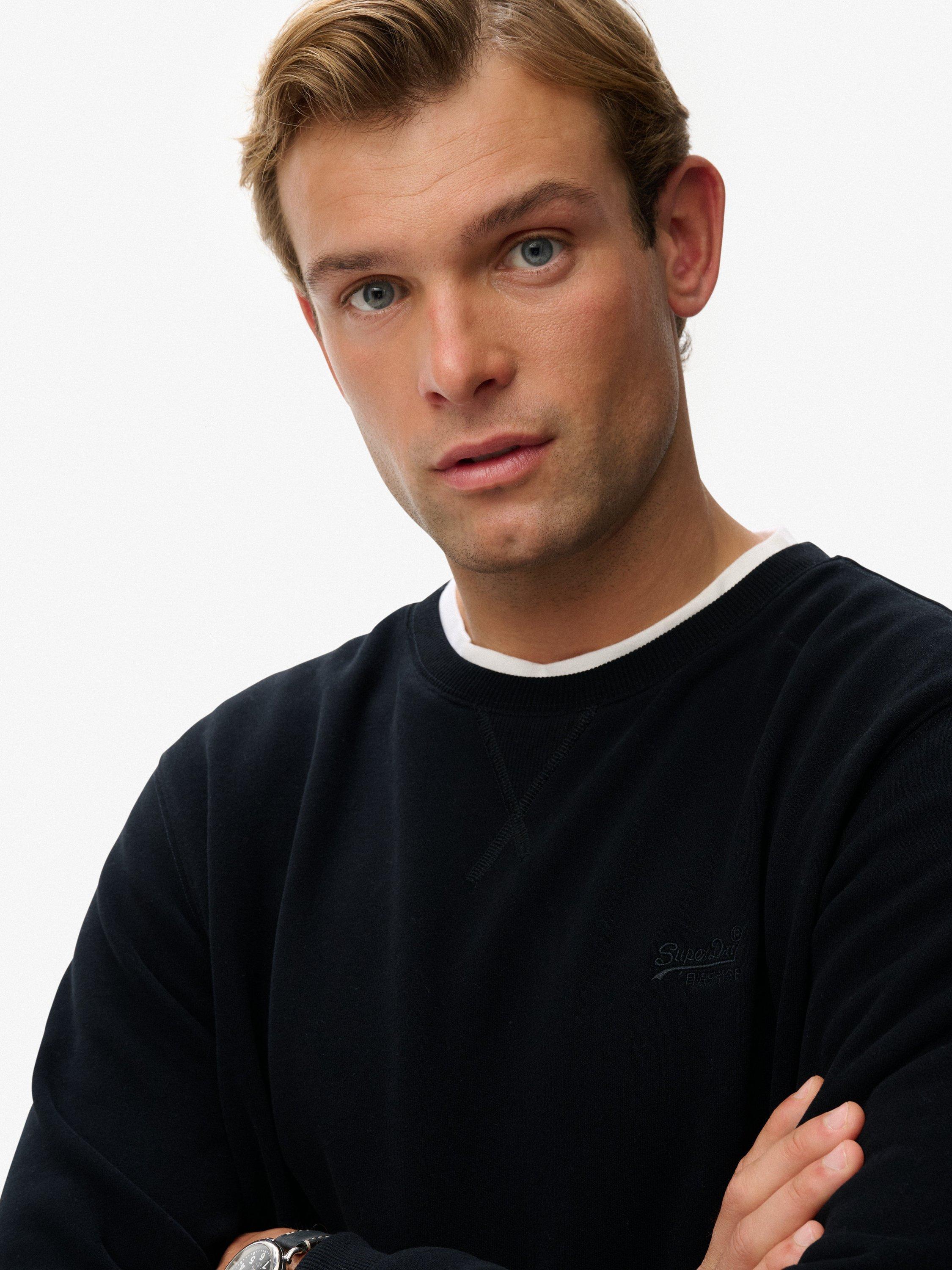 Product image 4 of 5, which shows Superdry Essential Logo Cotton Crew Sweatshirt, Black, S