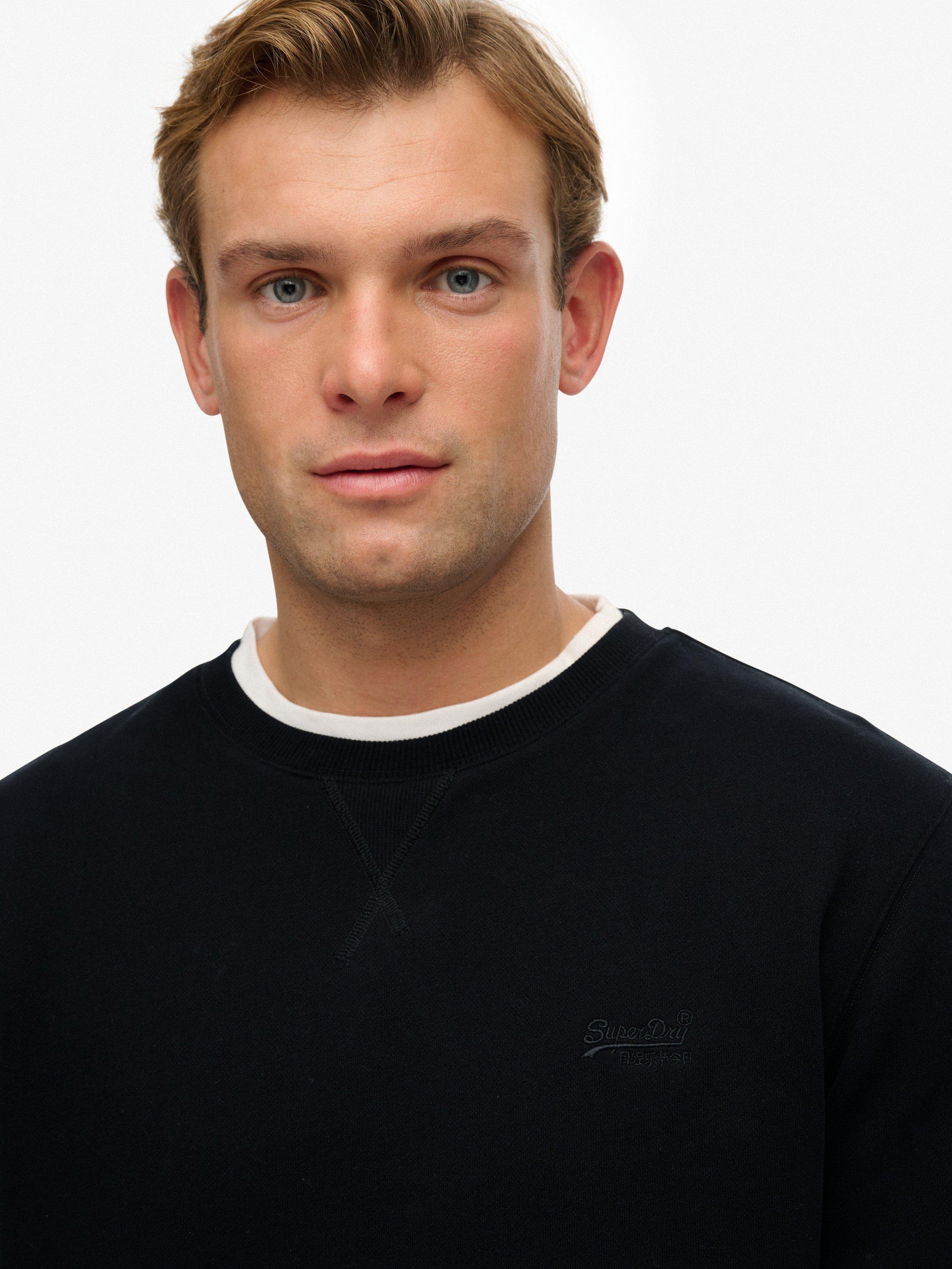 Product image 5 of 5, which shows Superdry Essential Logo Cotton Crew Sweatshirt, Black, S