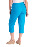 chesca Linen Mix Cargo Capri Cropped Trousers