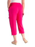 chesca Linen Mix Cargo Capri Cropped Trousers