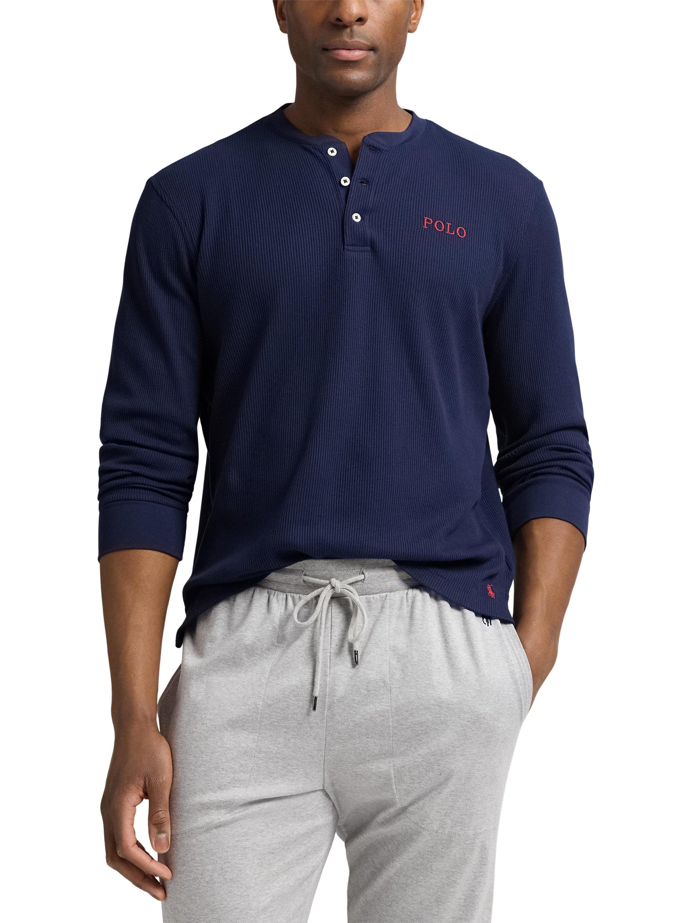 Ralph Lauren Henley Neck Cotton Blend Shirt