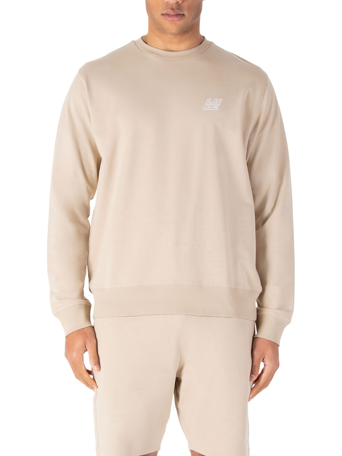 Product image 1 of 5, which shows LUKE 1977 Arbor Cotton Logo Sweatshirt, Stone, S