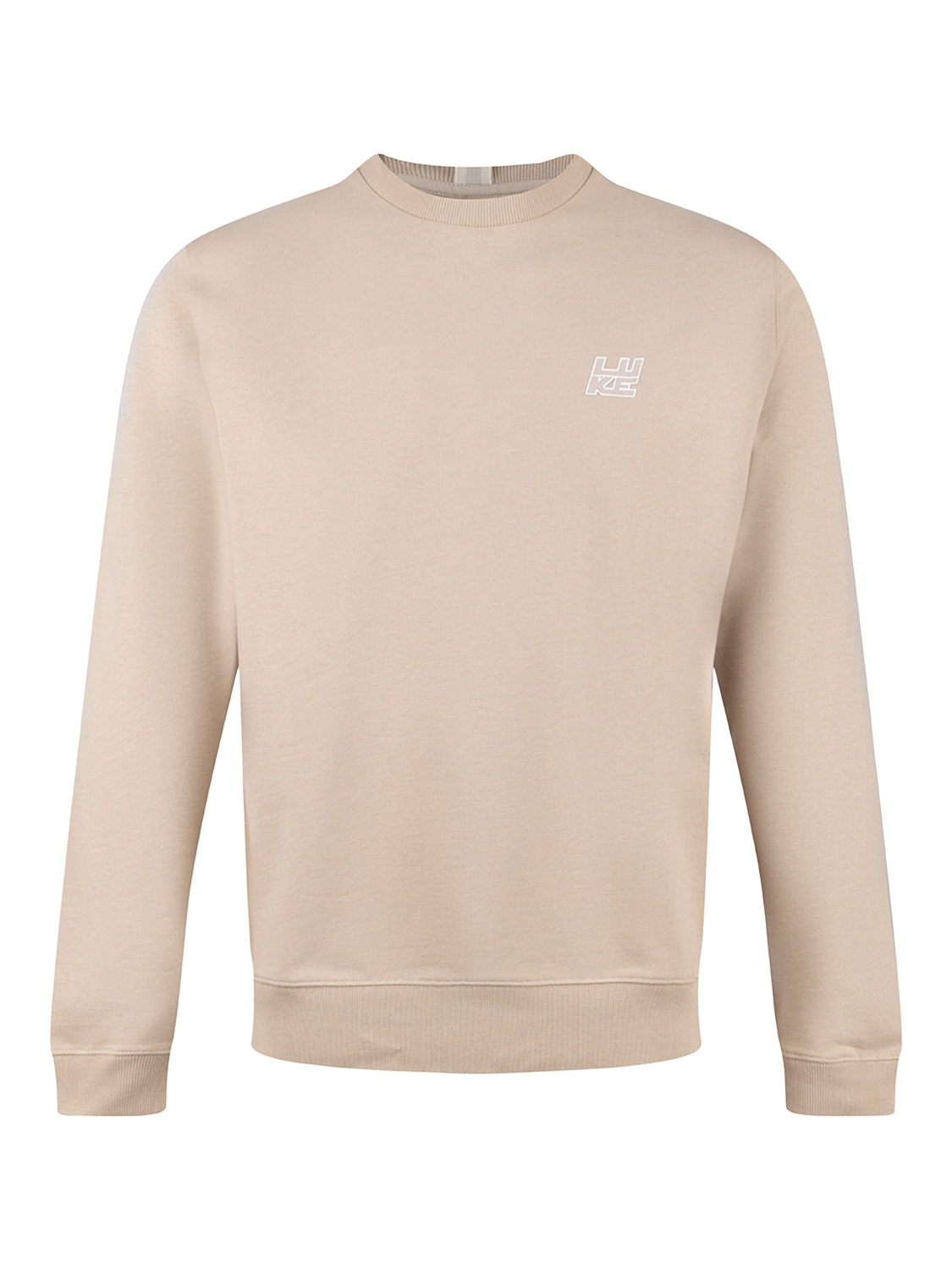 Product image 4 of 5, which shows LUKE 1977 Arbor Cotton Logo Sweatshirt, Stone, S