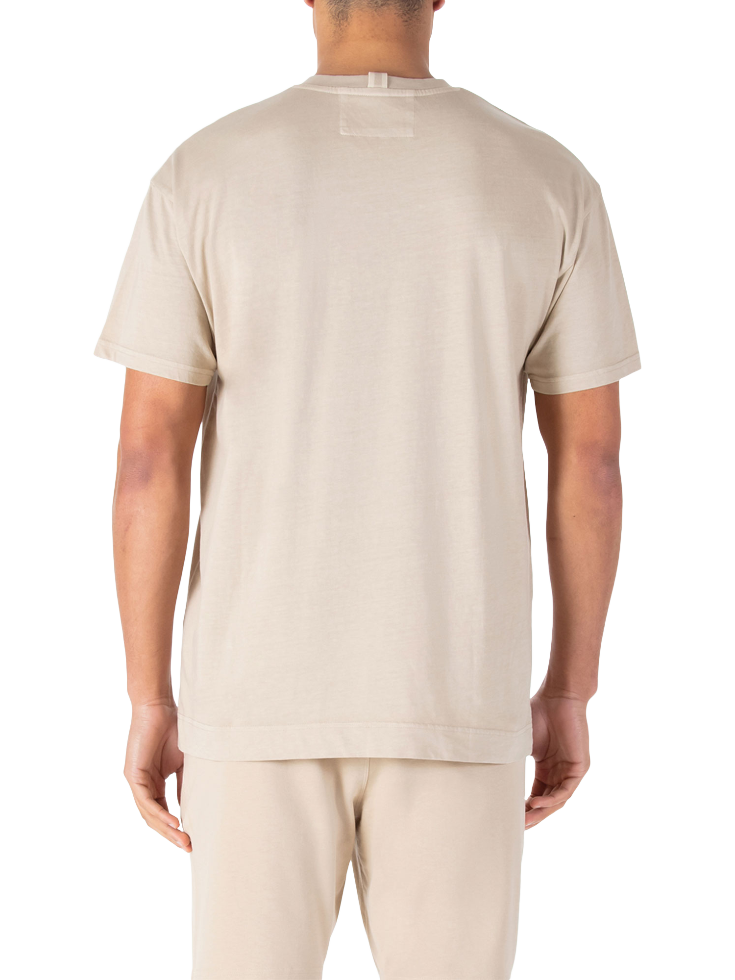 Product image 2 of 5, which shows LUKE 1977 Claremont Cotton T-Shirt, Stone, S