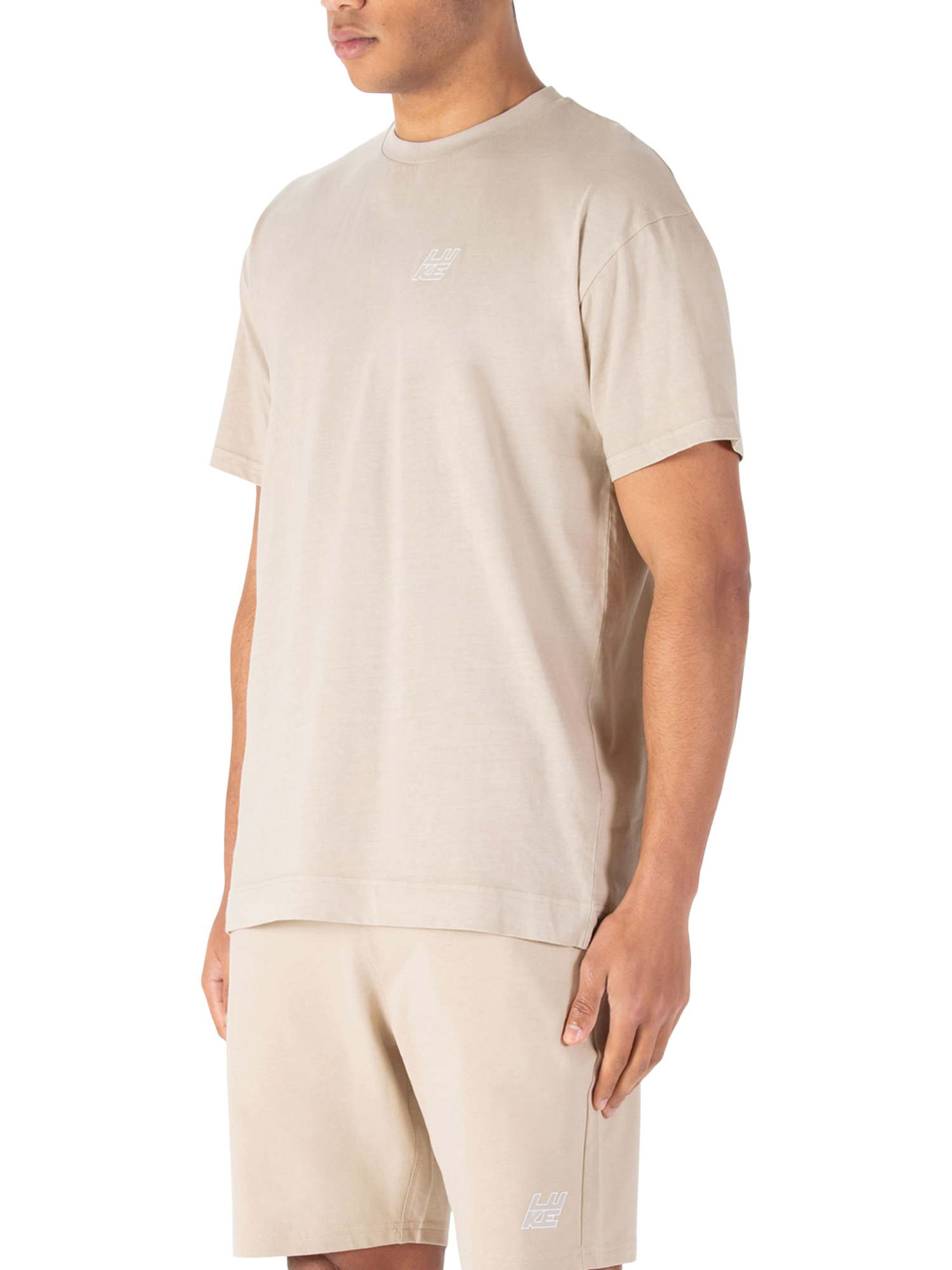 Product image 3 of 5, which shows LUKE 1977 Claremont Cotton T-Shirt, Stone, S