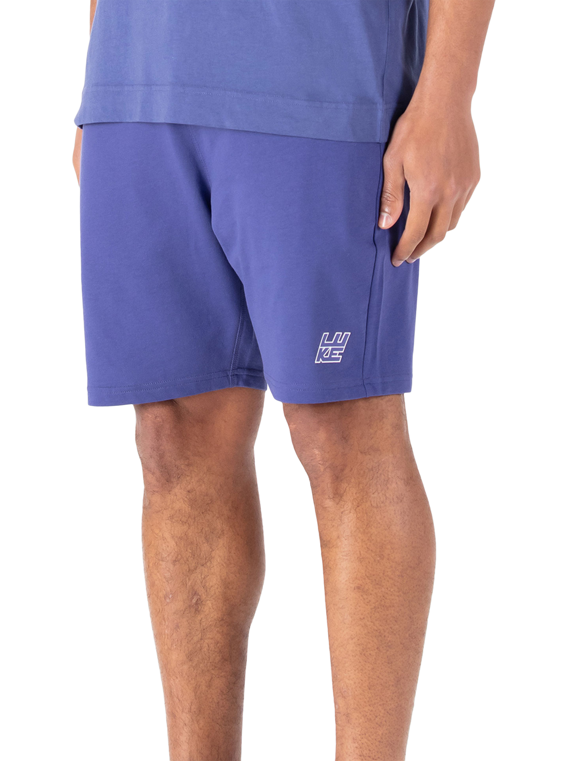 Product image 1 of 5, which shows LUKE 1977 Emory Cotton Logo Shorts, Future Dusk, S
