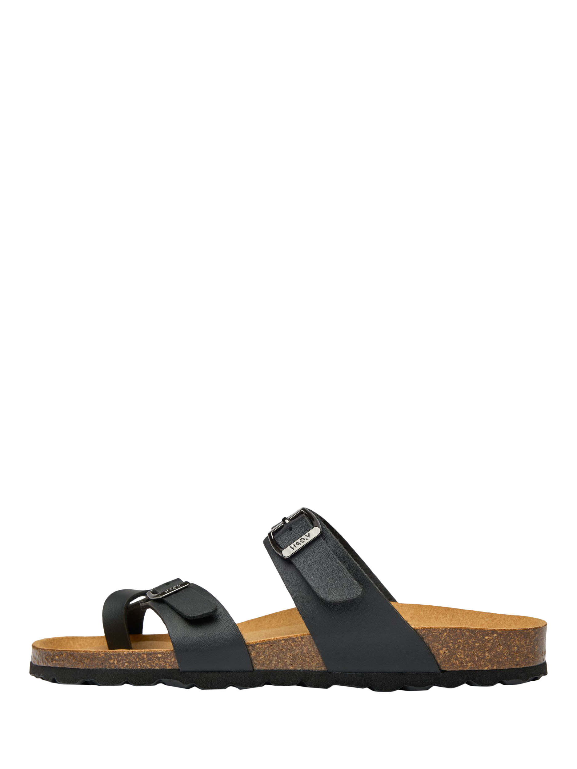 Product image 4 of 4, which shows V.GAN Vegan Garlic Footbed Sandals, Black, 3