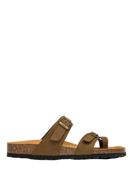 V.GAN Vegan Garlic Footbed Sandals, Brown