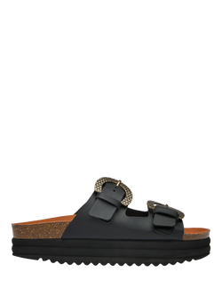 V.GAN Vegan Plum Flatform Sandals, Black