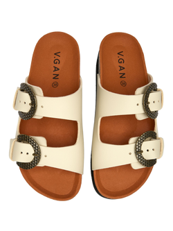 V.GAN Vegan Plum Flatform Sandals - view 2, Cream