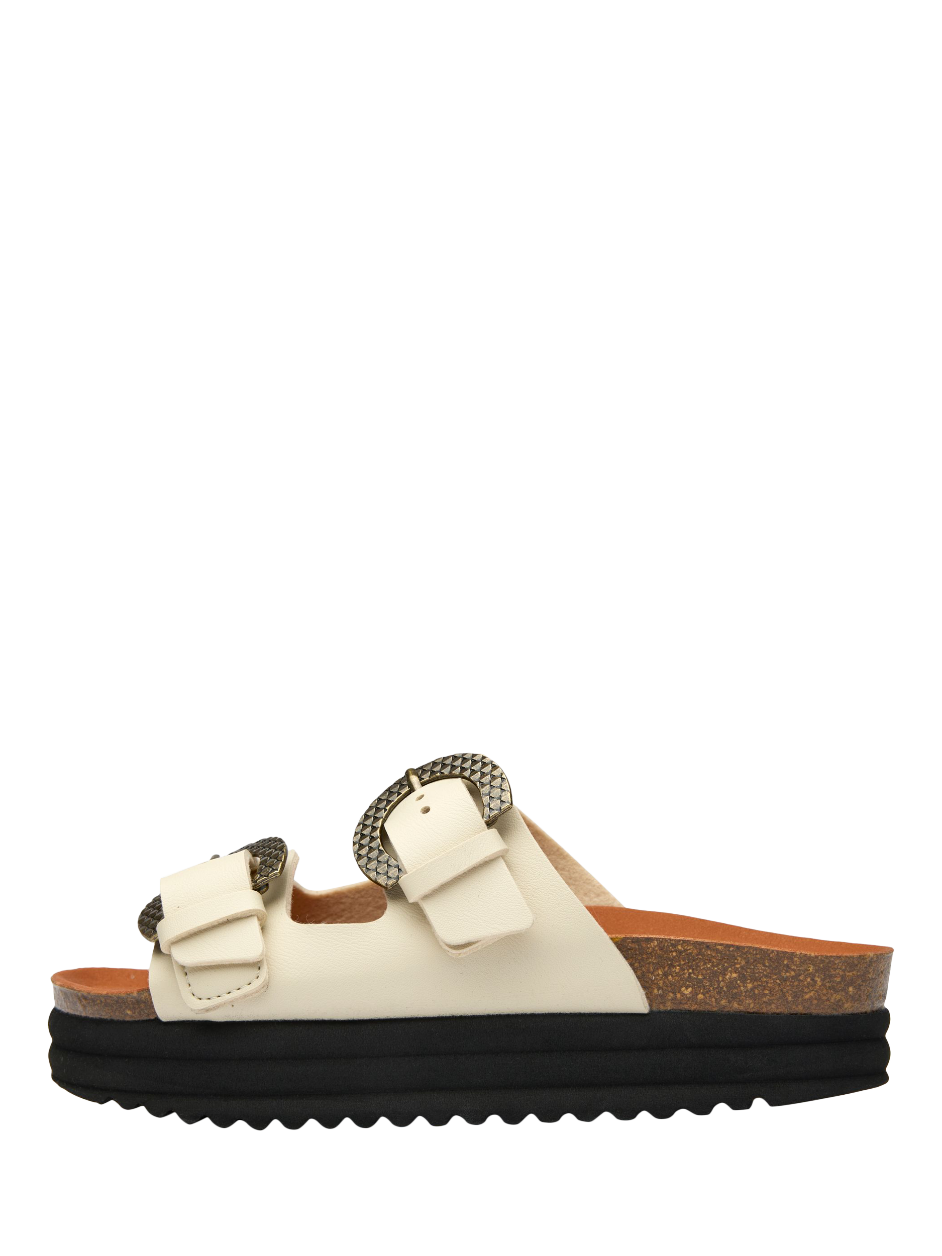 Product image 4 of 4, which shows V.GAN Vegan Plum Flatform Sandals, Cream, 3