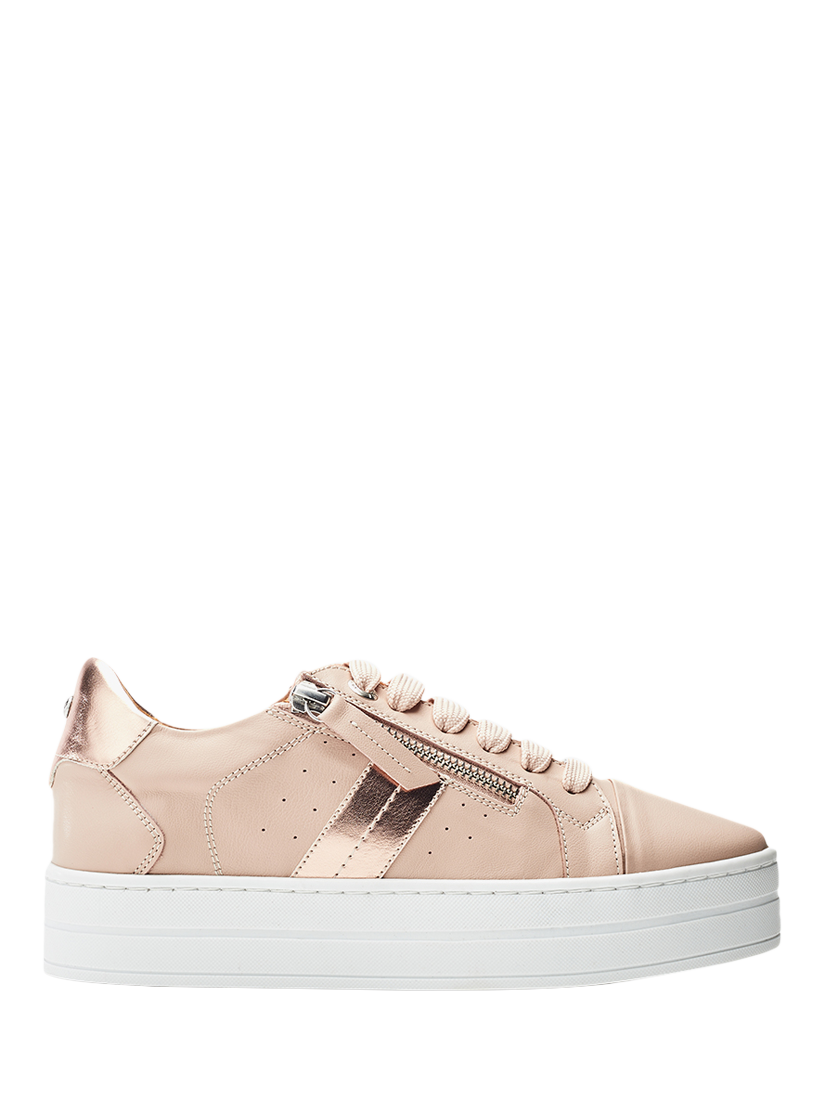 Product image 1 of 4, which shows Moda in Pelle Botani Leather Trainers, Cameo, 3