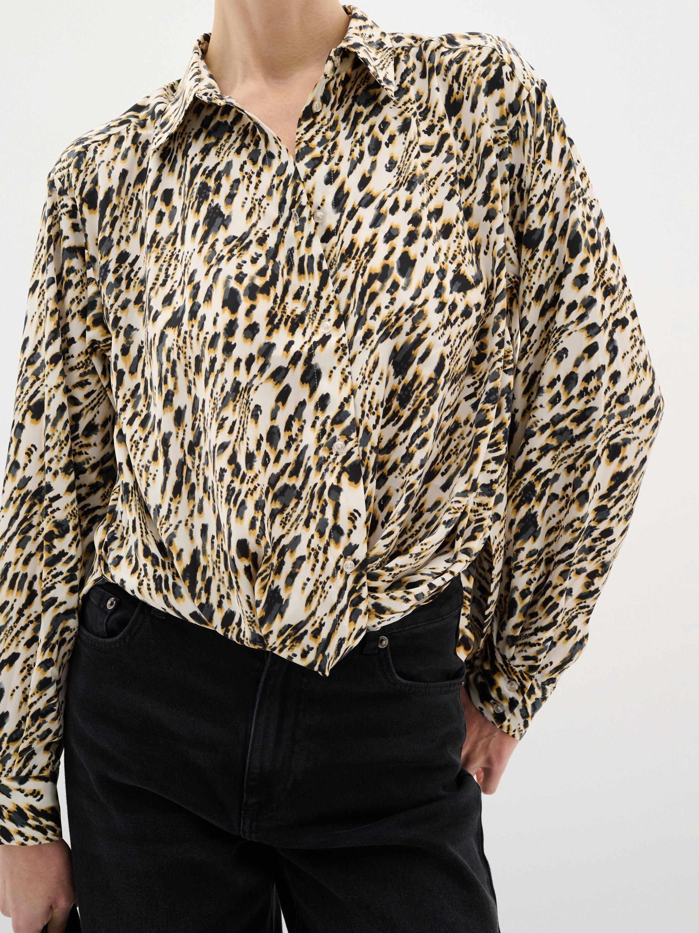 Product image 1 of 6, which shows InWear Kinley Abstract Animal Print Shirt, Multi, 8