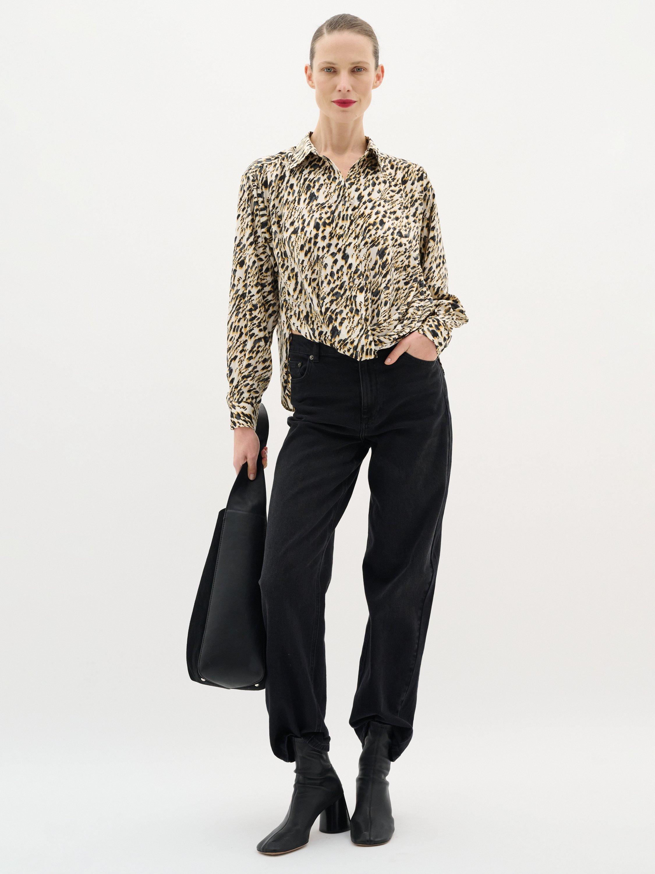 Product image 3 of 6, which shows InWear Kinley Abstract Animal Print Shirt, Multi, 8