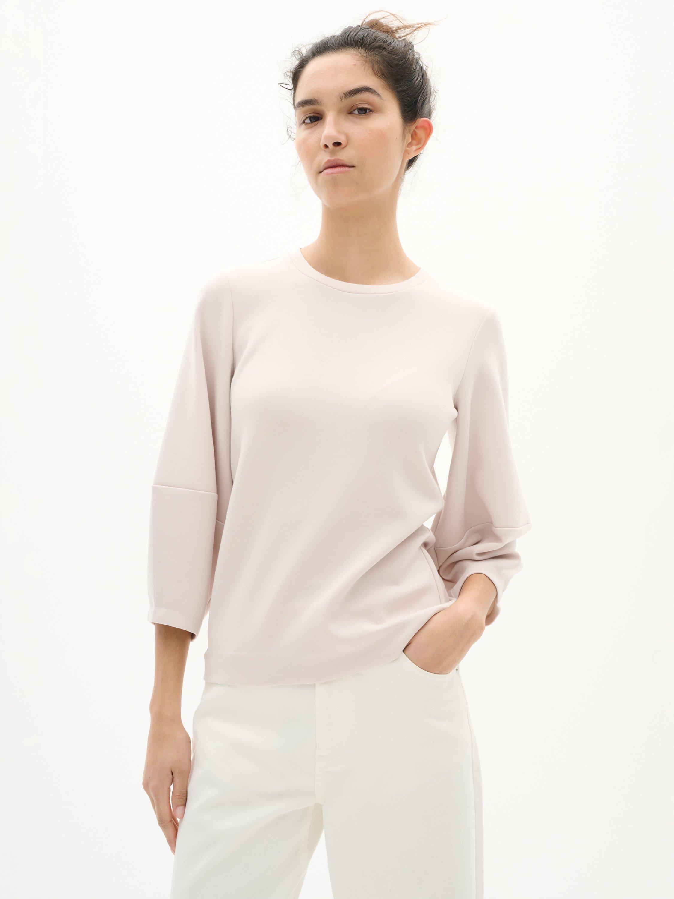 Product image 1 of 6, which shows InWear Pari Round Neck Jersey Top, Natural Beige, XS