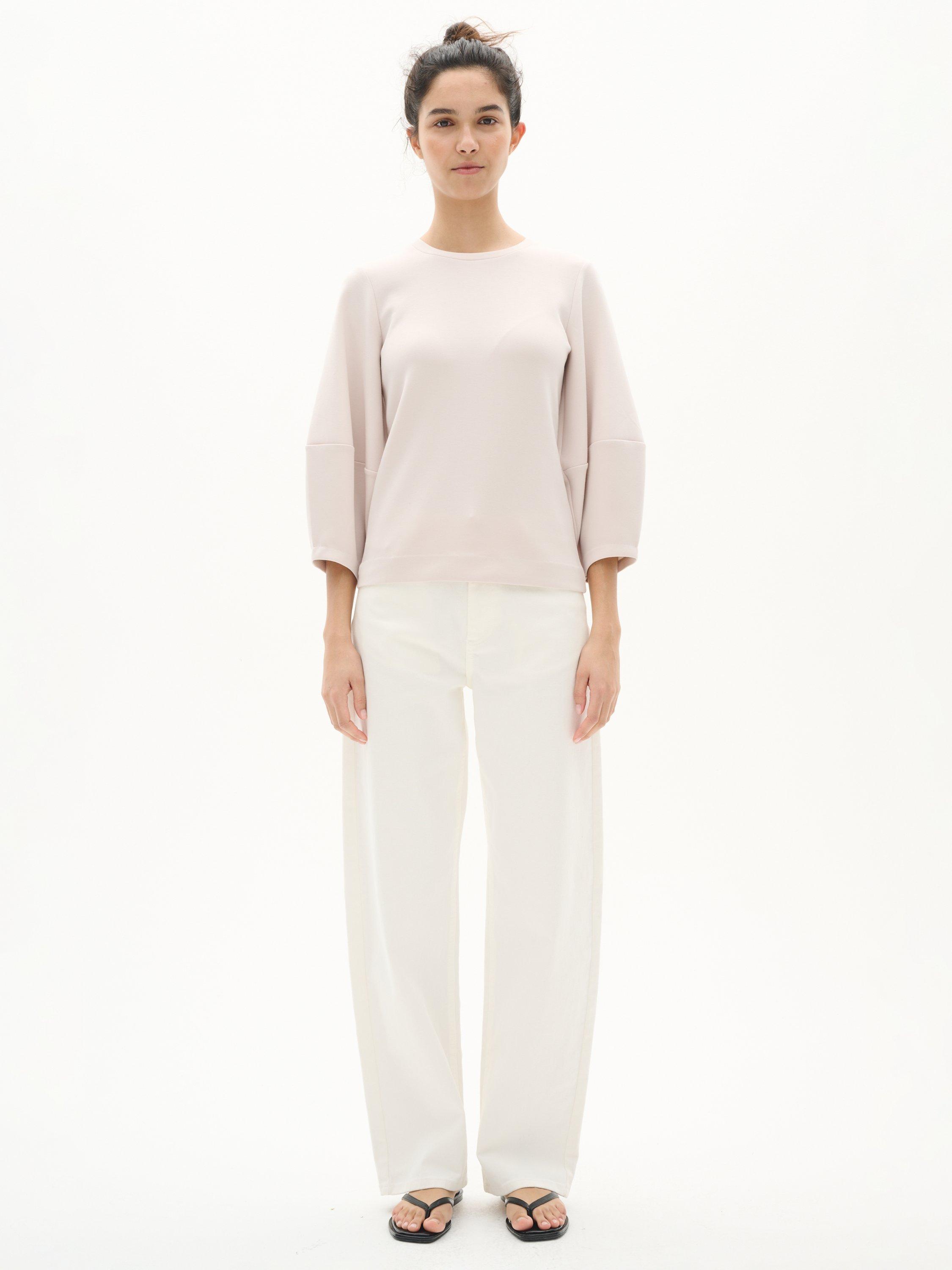 Product image 3 of 6, which shows InWear Pari Round Neck Jersey Top, Natural Beige, XS