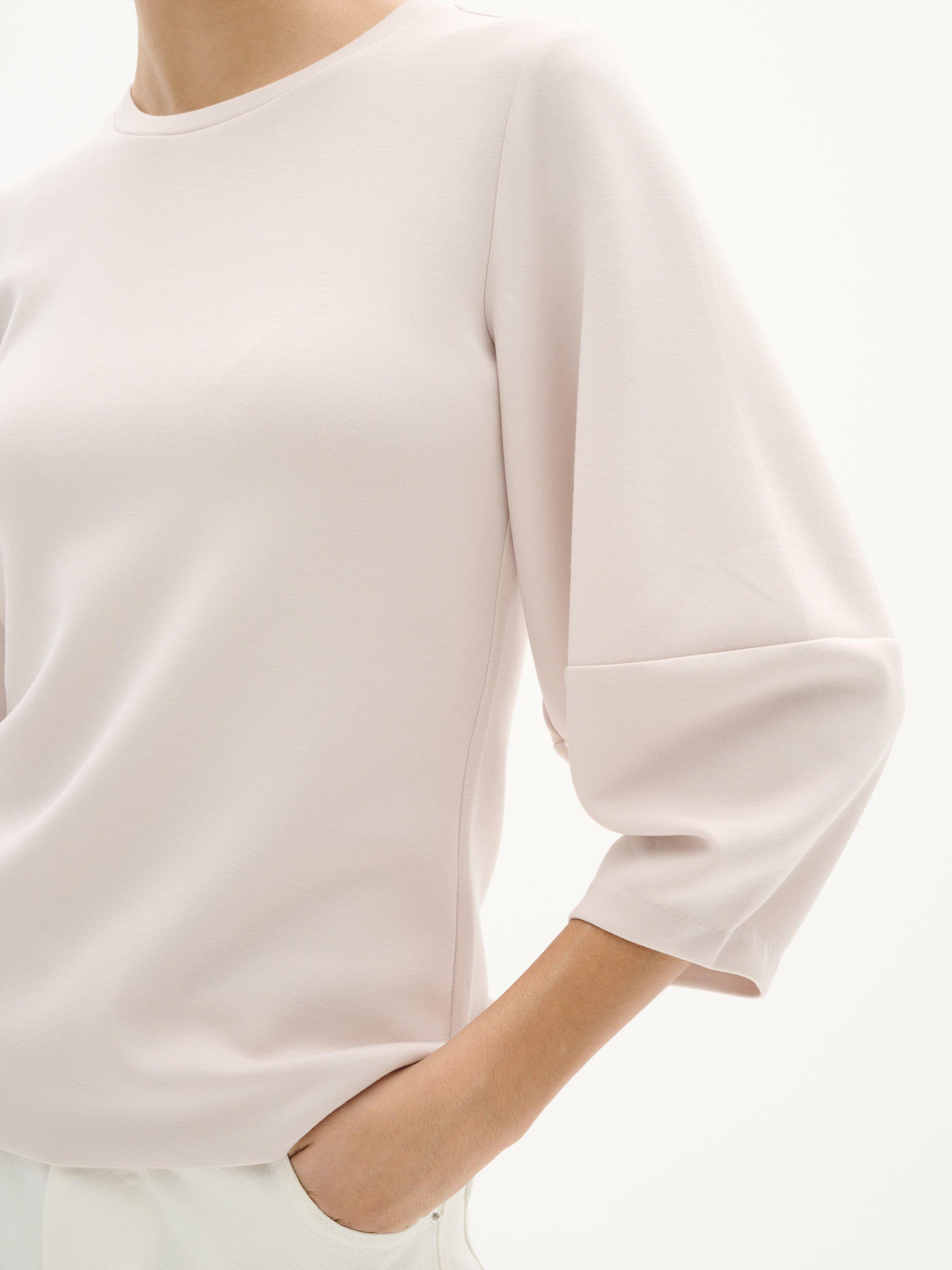 Product image 4 of 6, which shows InWear Pari Round Neck Jersey Top, Natural Beige, XS