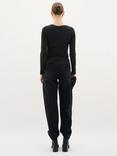 InWear Penna Ruched Long Sleeve Top, Black