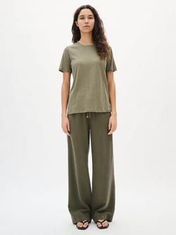 InWear Ballari Drawstring Waist Trousers, Mid Green, Mid Green