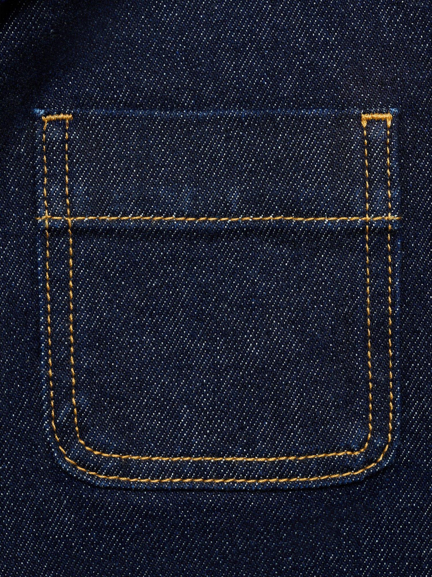 Product image 5 of 8, which shows Mango Livia Fitted Denim Jacket, Dark Blue, L