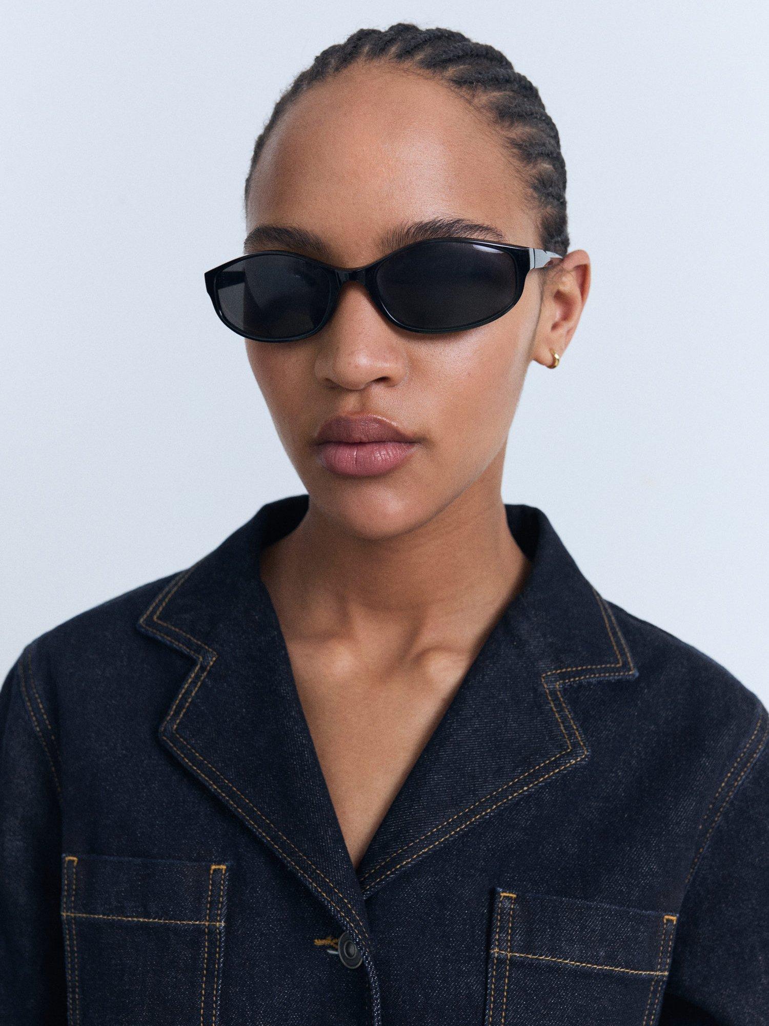 Product image 6 of 8, which shows Mango Livia Fitted Denim Jacket, Dark Blue, L