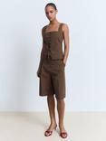 Mango Huga Tailored Wiastcoat, Brown