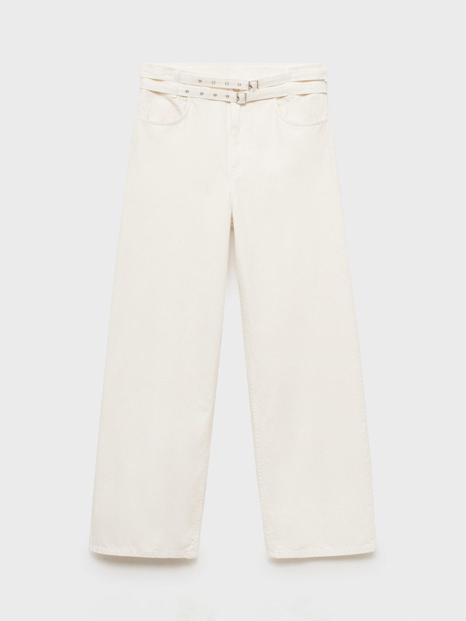 Product image 3 of 8, which shows Mango Neri Mid Rise Jeans, White, 10