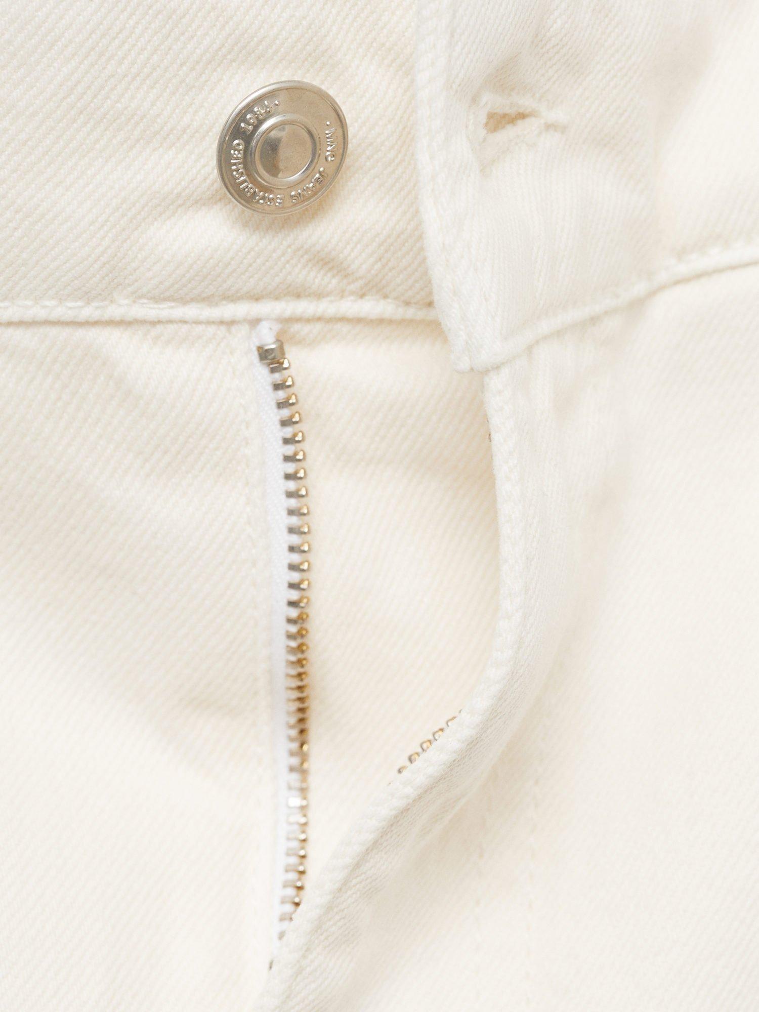 Product image 5 of 8, which shows Mango Neri Mid Rise Jeans, White, 10