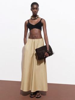 Mango Romeo Midi Skirt, Light Beige - view 2, Light Beige