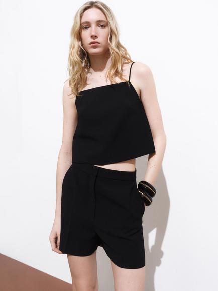 Mango Lilo Crop Top, Black