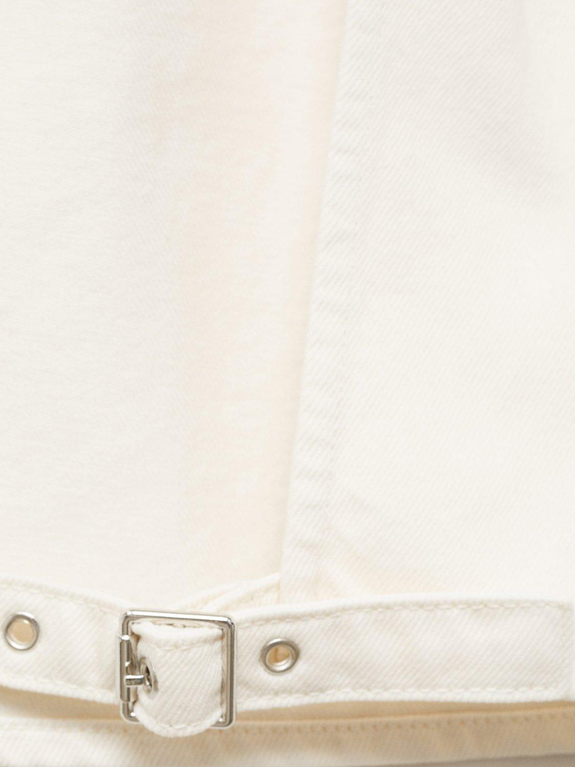 Product image 5 of 8, which shows Mango Neri Open Back Buckle Top, Natural White, L