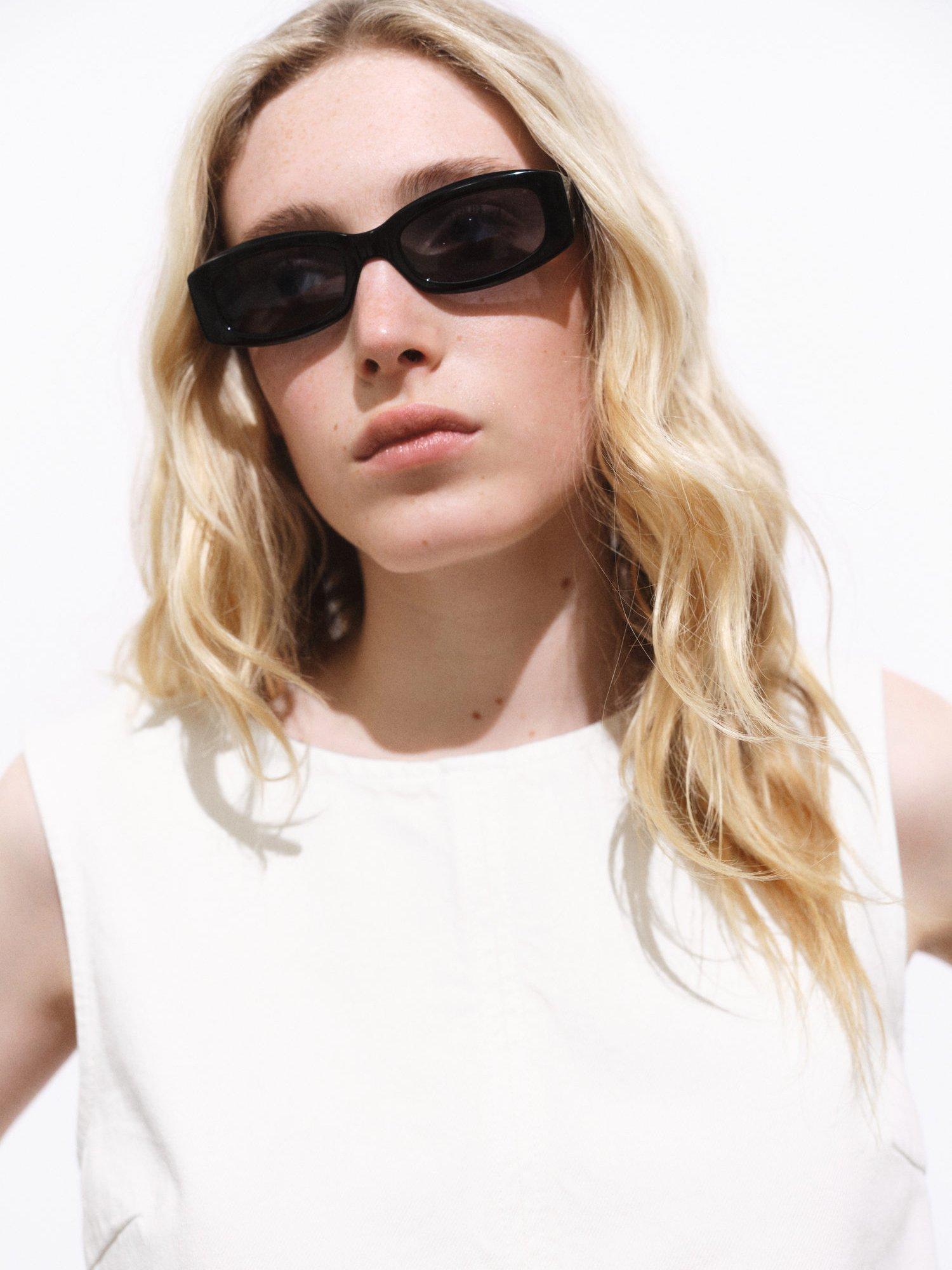 Product image 6 of 8, which shows Mango Neri Open Back Buckle Top, Natural White, L