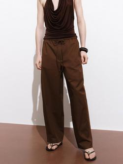 Mango Lupe Paperbag Waist Trousers, Brown