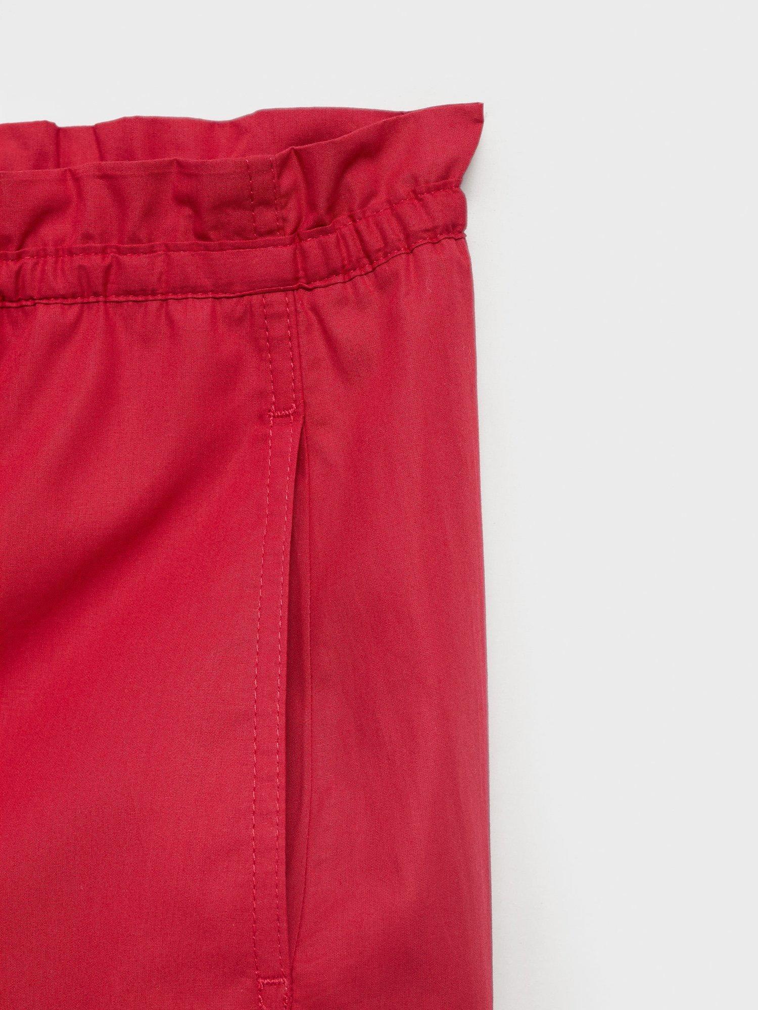 Product image 8 of 8, which shows Mango Lupe Paperbag Waist Trousers, Red, XS