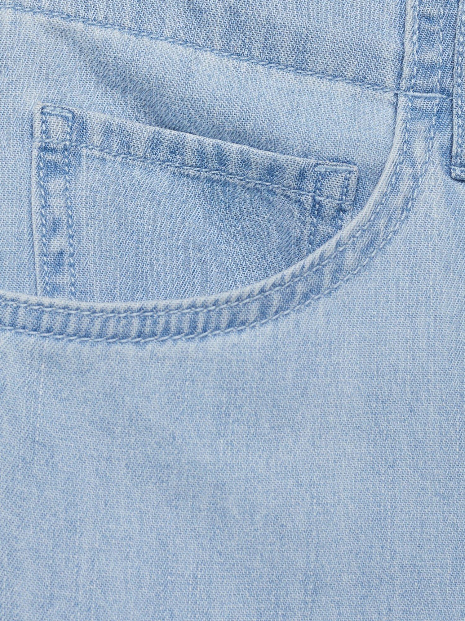 Product image 5 of 7, which shows Mango Vionet Wide Leg Denim Trousers, Blue, 10