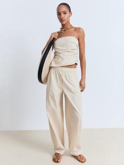 Mango Willy Mid Rise Culottes, Beige - view 2, White