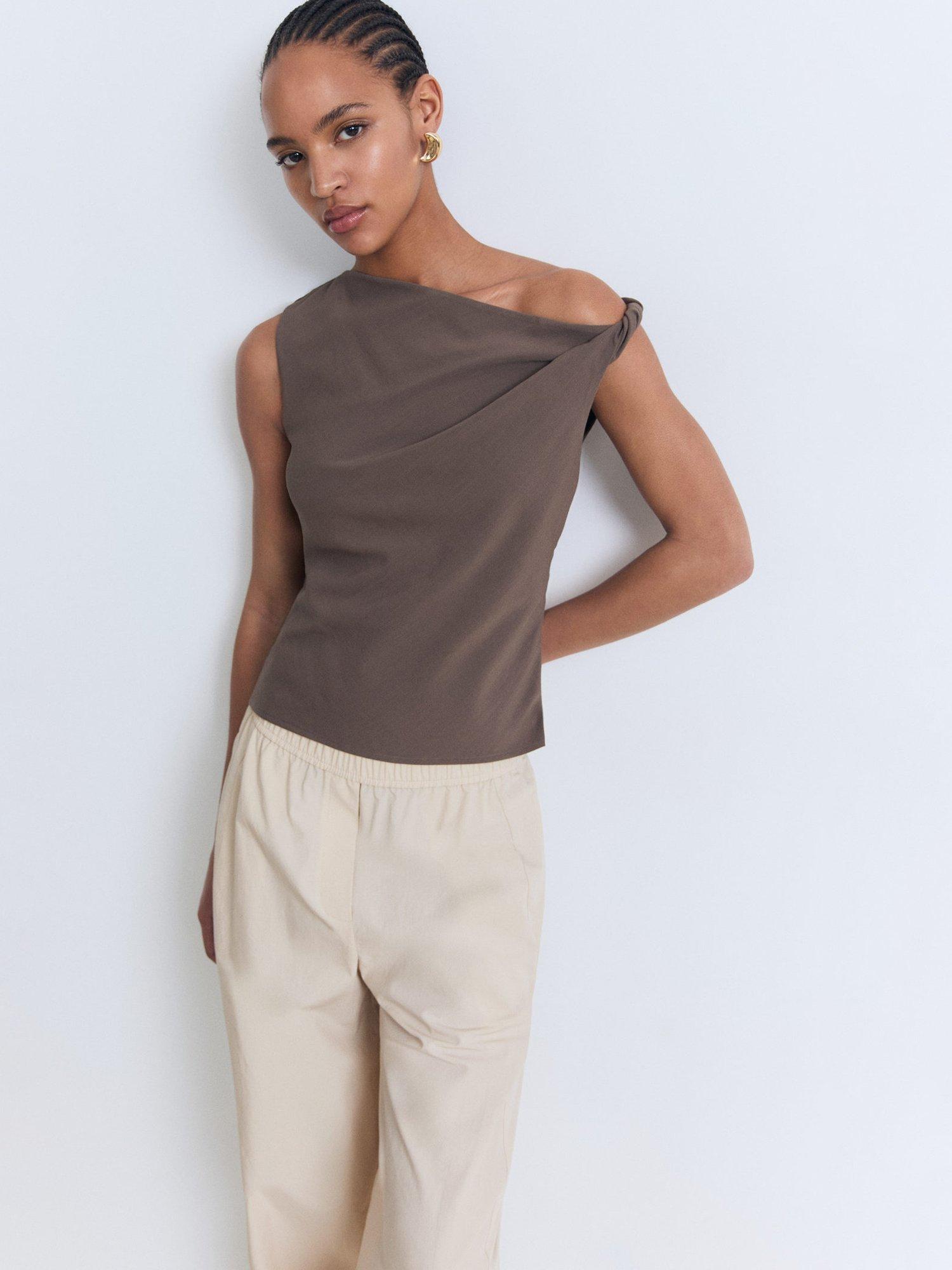 Product image 6 of 6, which shows Mango Willy Mid Rise Culottes, Beige, XXS