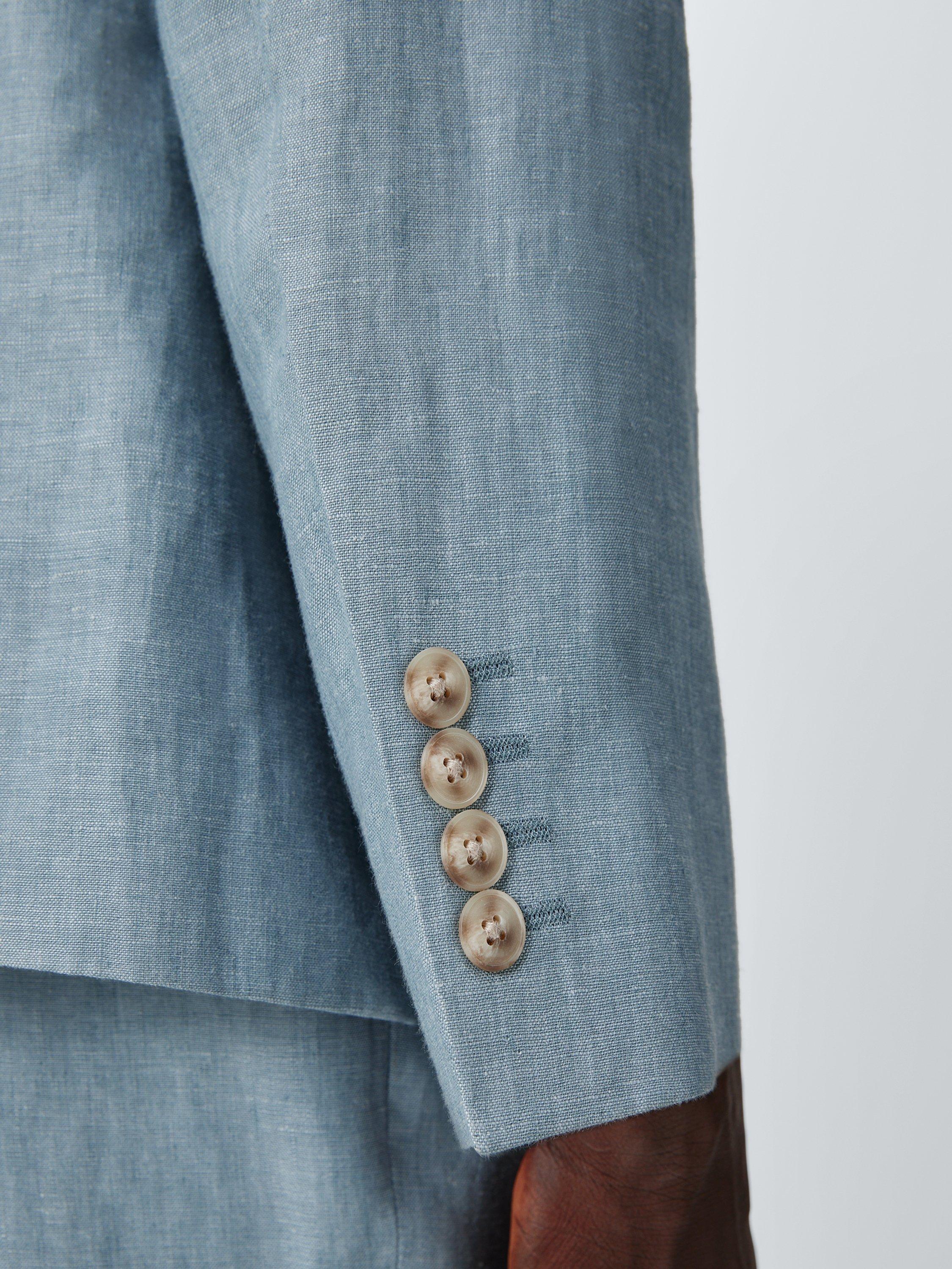 Product image 6 of 7, which shows John Lewis Regular Fit Linen Suit Jacket, Aqua, 36R