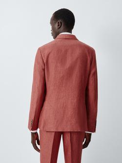 John Lewis Regular Fit Single Breasted Linen Suit Jacket - view 2, Apple Butter