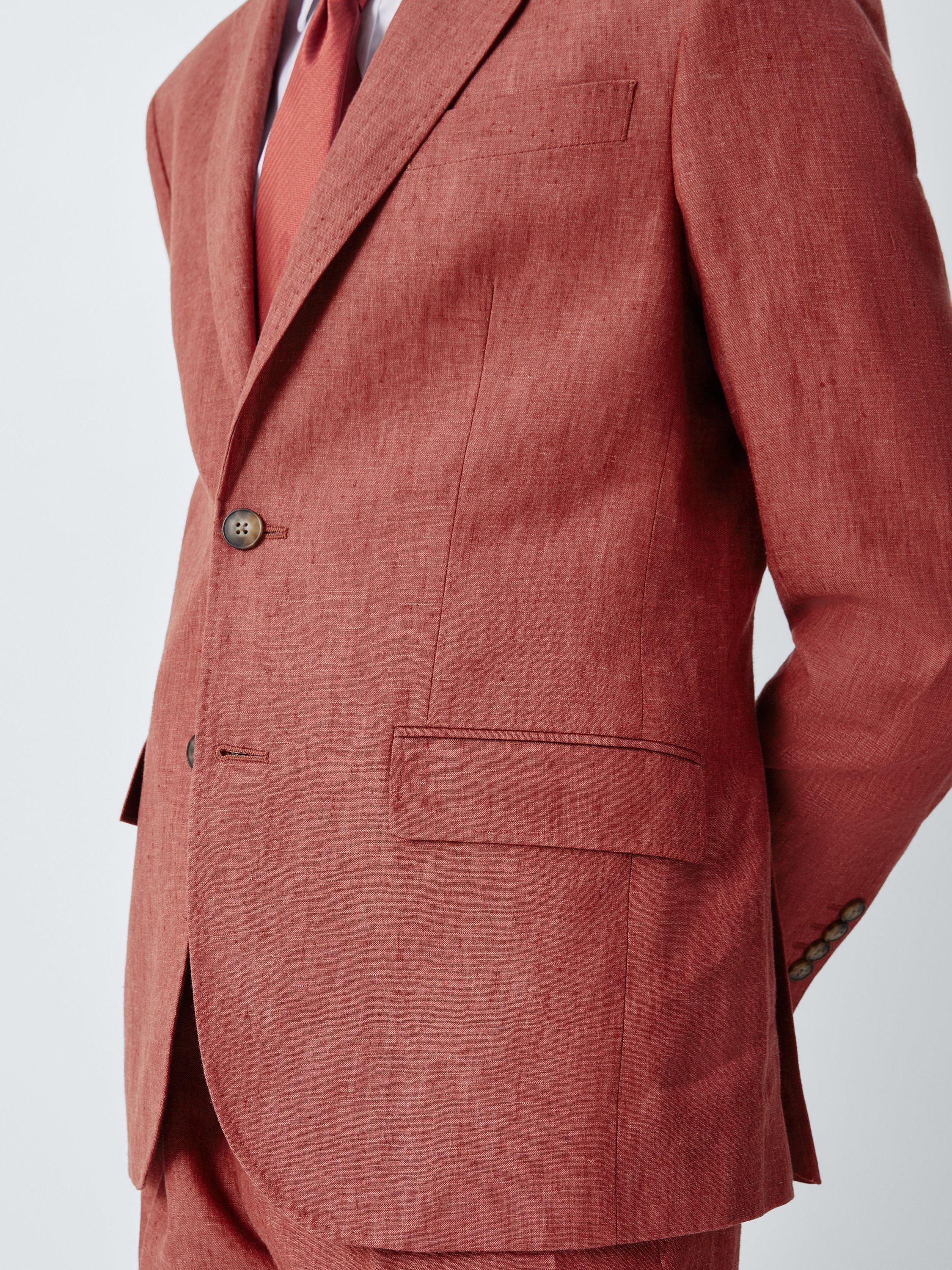 Product image 6 of 7, which shows John Lewis Single Breasted Regular Fit Linen Suit Jacket, Apple Butter, 36R