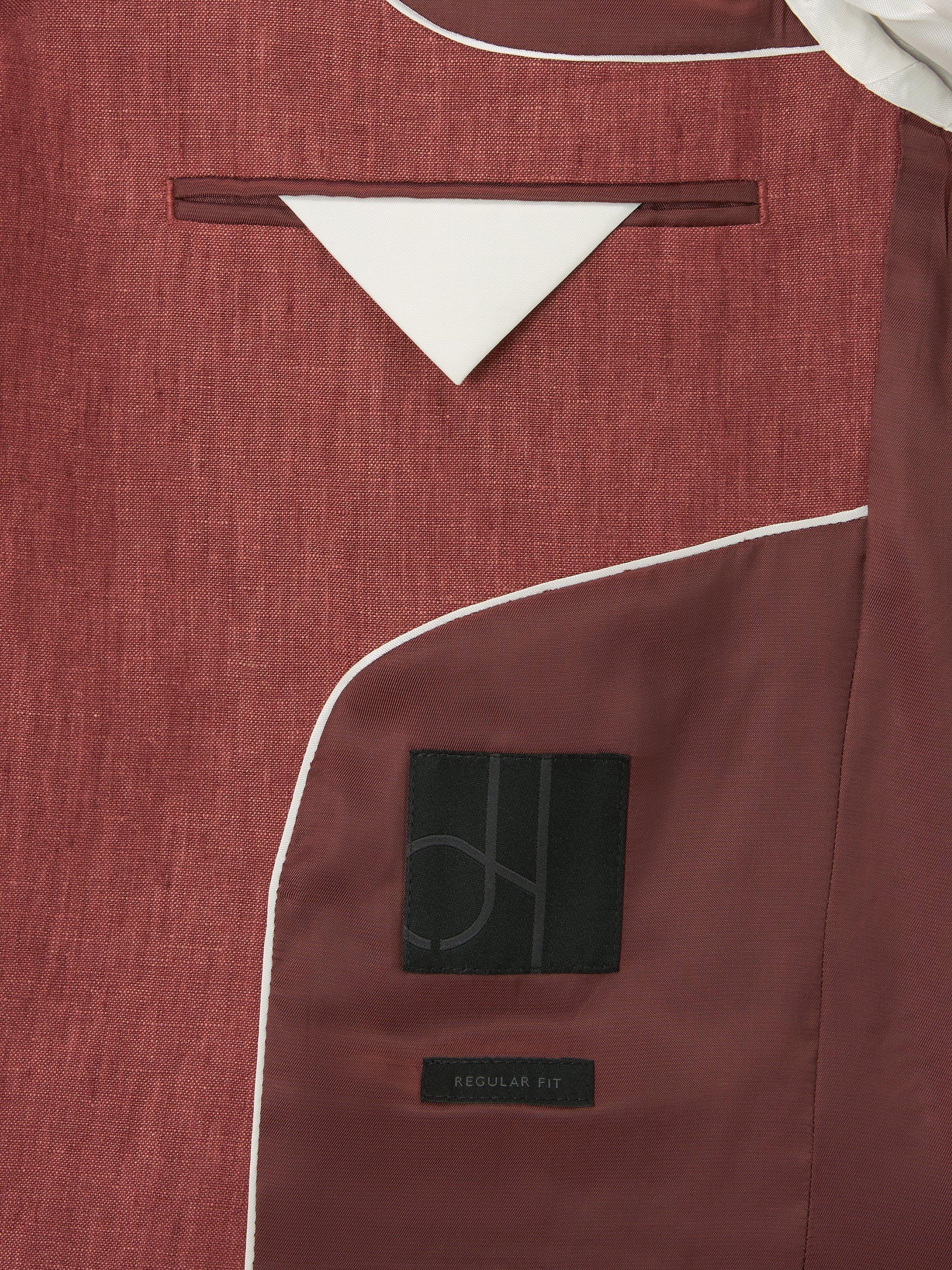 Product image 7 of 7, which shows John Lewis Single Breasted Regular Fit Linen Suit Jacket, Apple Butter, 36R