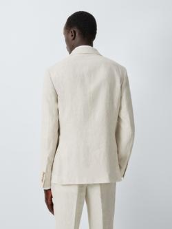 John Lewis Regular Fit Single Breasted Linen Suit Jacket - view 2, Stone