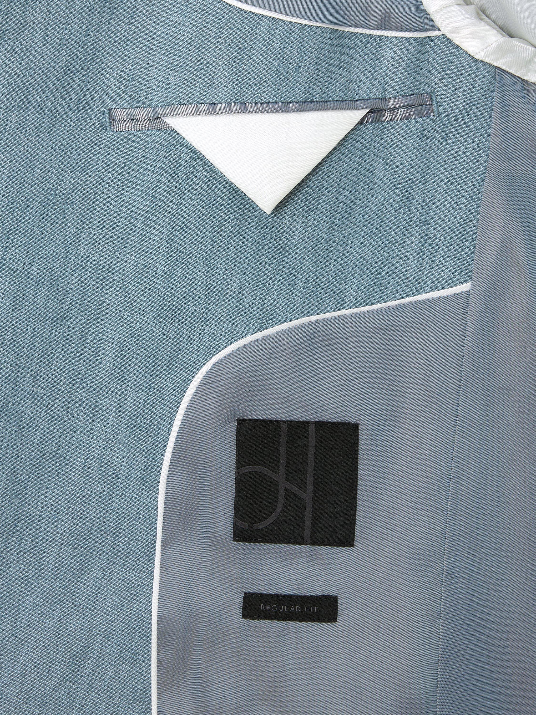 Product image 7 of 7, which shows John Lewis Double Breasted Regular Fit Linen Suit Jacket, Aqua, 38R