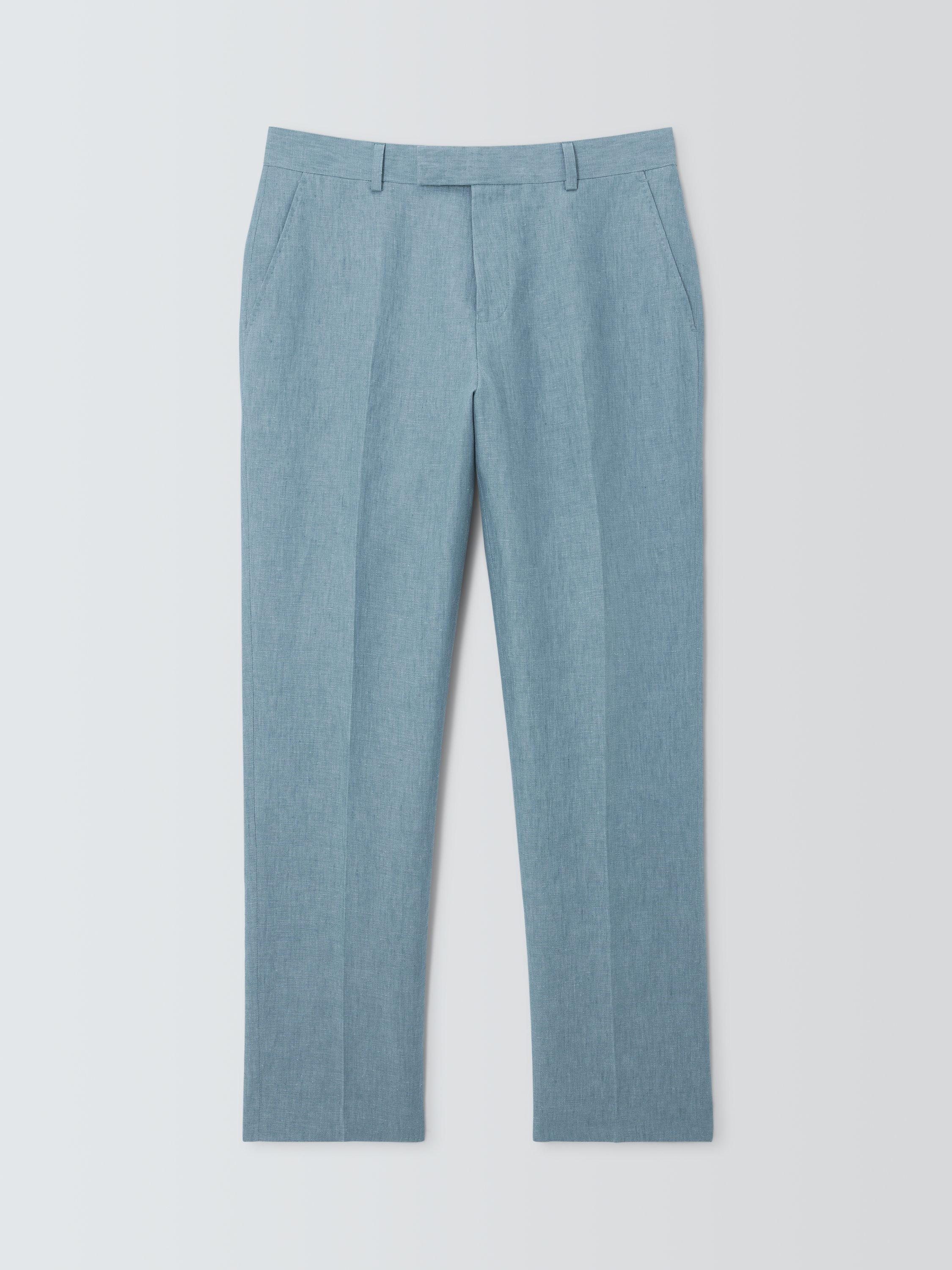 Product image 4 of 7, which shows John Lewis Linen Suit Trousers, Aqua, 34S