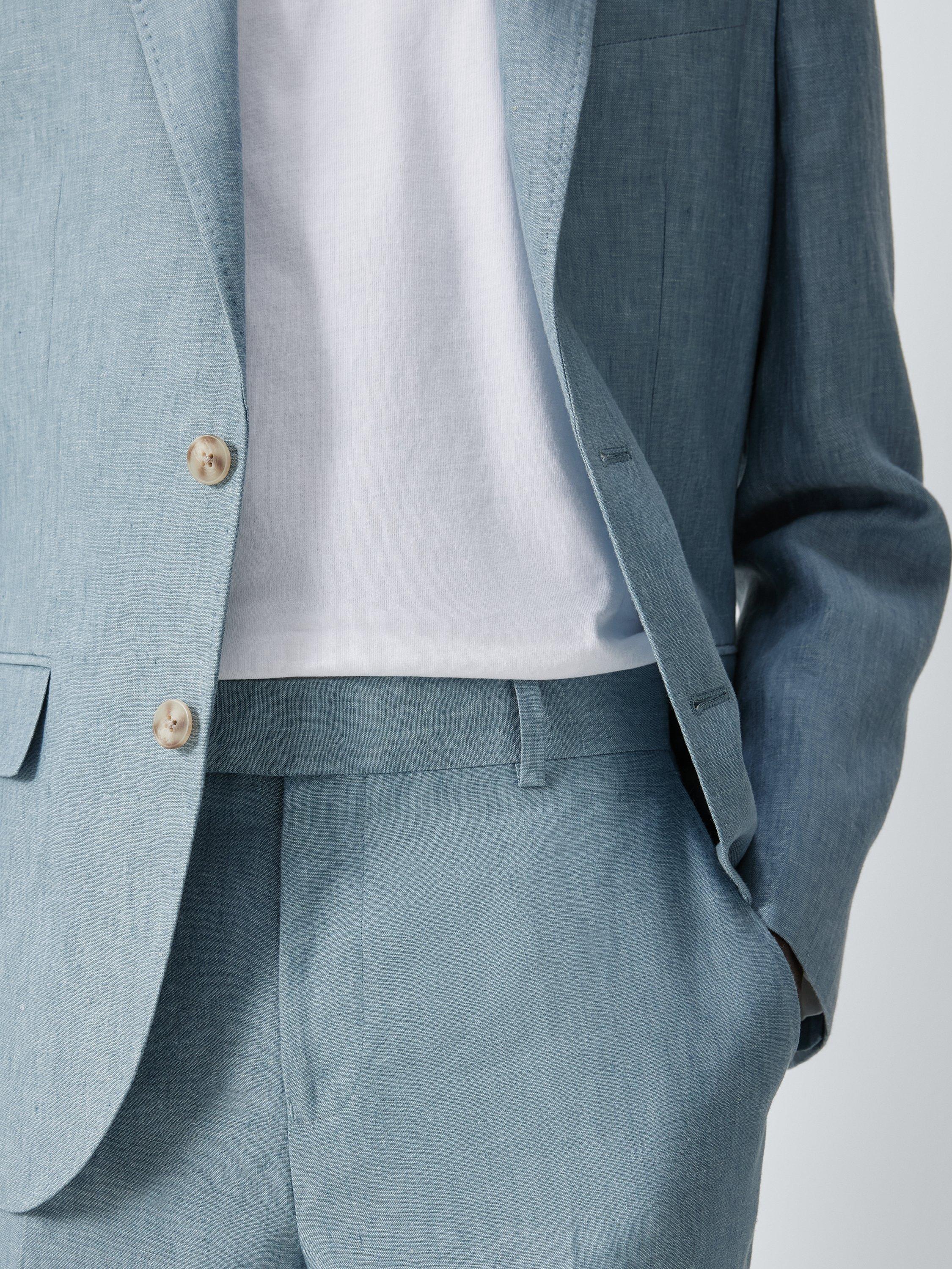 Product image 5 of 7, which shows John Lewis Linen Suit Trousers, Aqua, 34S