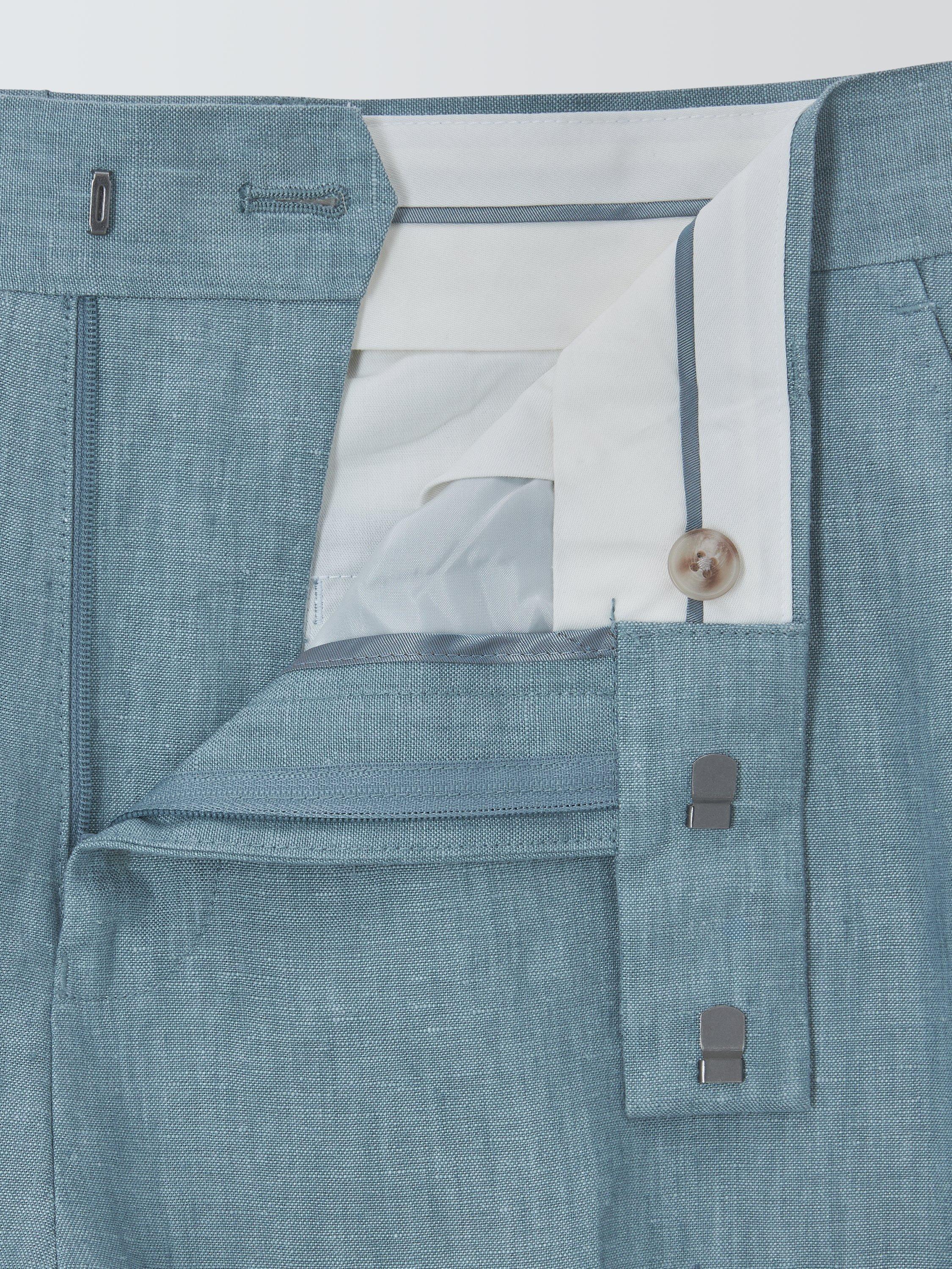 Product image 7 of 7, which shows John Lewis Linen Suit Trousers, Aqua, 34S