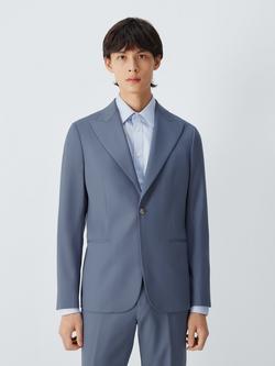 John Lewis Clean Wool Slim Fit Suit Jacket, Slate Blue, Slate Blue