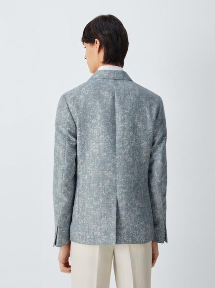 John Lewis Jacquard Texture Double Breasted Suit Jacket, Multi - view 2, Multi