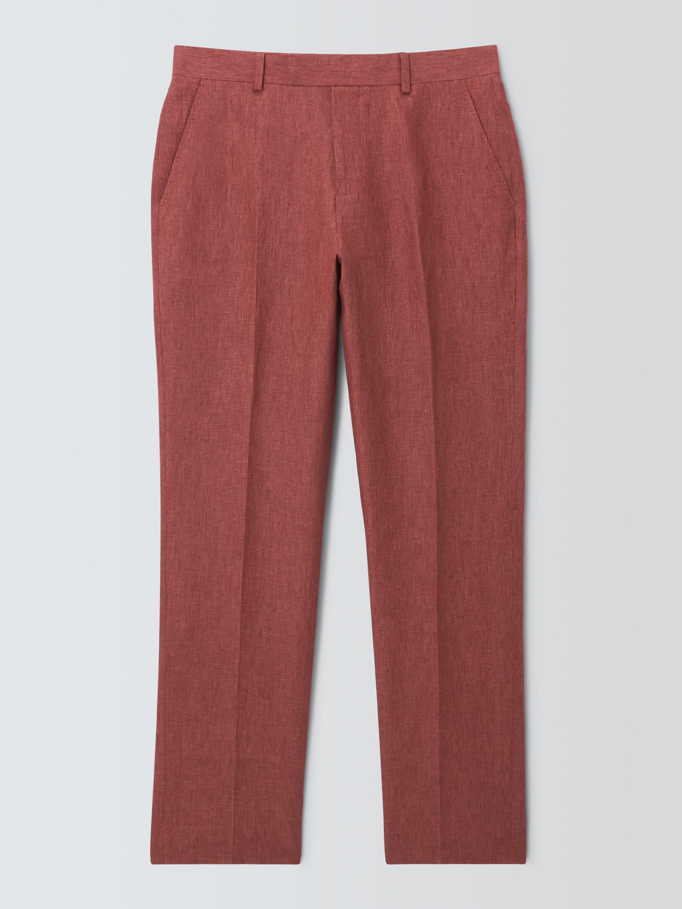 Product image 4 of 7, which shows John Lewis Linen Suit Trousers, Apple Butter, 32S