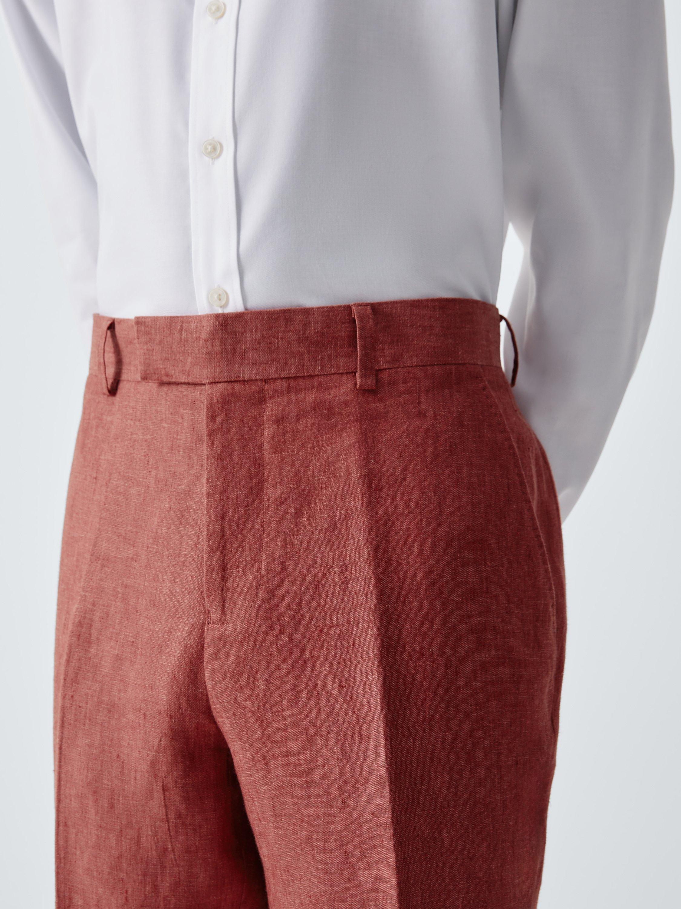 Product image 5 of 7, which shows John Lewis Linen Suit Trousers, Apple Butter, 32S